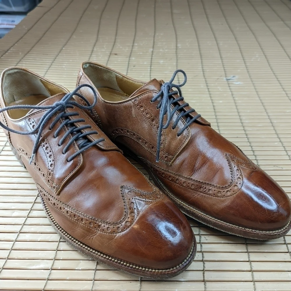 Cole Haan American Classics Harrison 2.0 Grand Wing Tip two tone brown leather O